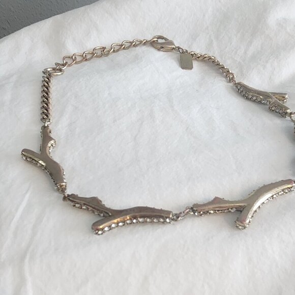 Rare Badgley Mischka Coral Branch Swavorski Crystal Necklace - Picture 6 of 11